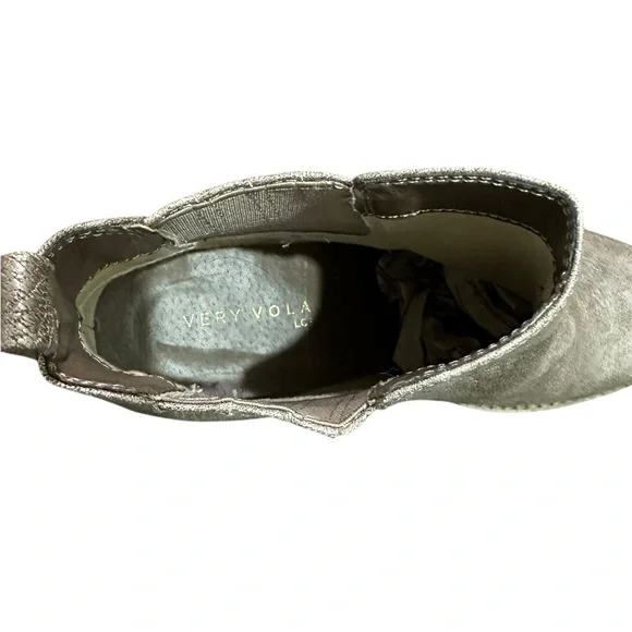 Very Volatile Gold Metallic Western Motivate Heeled Ankle Bootie - Picture 2 of 11